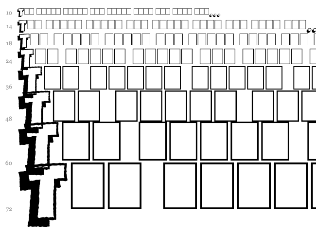 Famous Oldies font waterfall